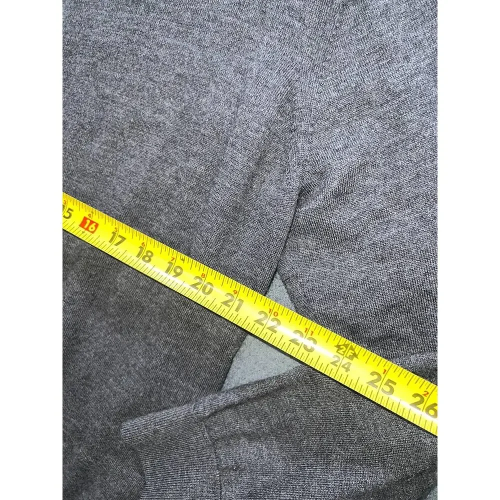 Untuckit 1/4 Zip Sweater Regular Y2k Gray 100% Merino Wool Pullover XL A010489